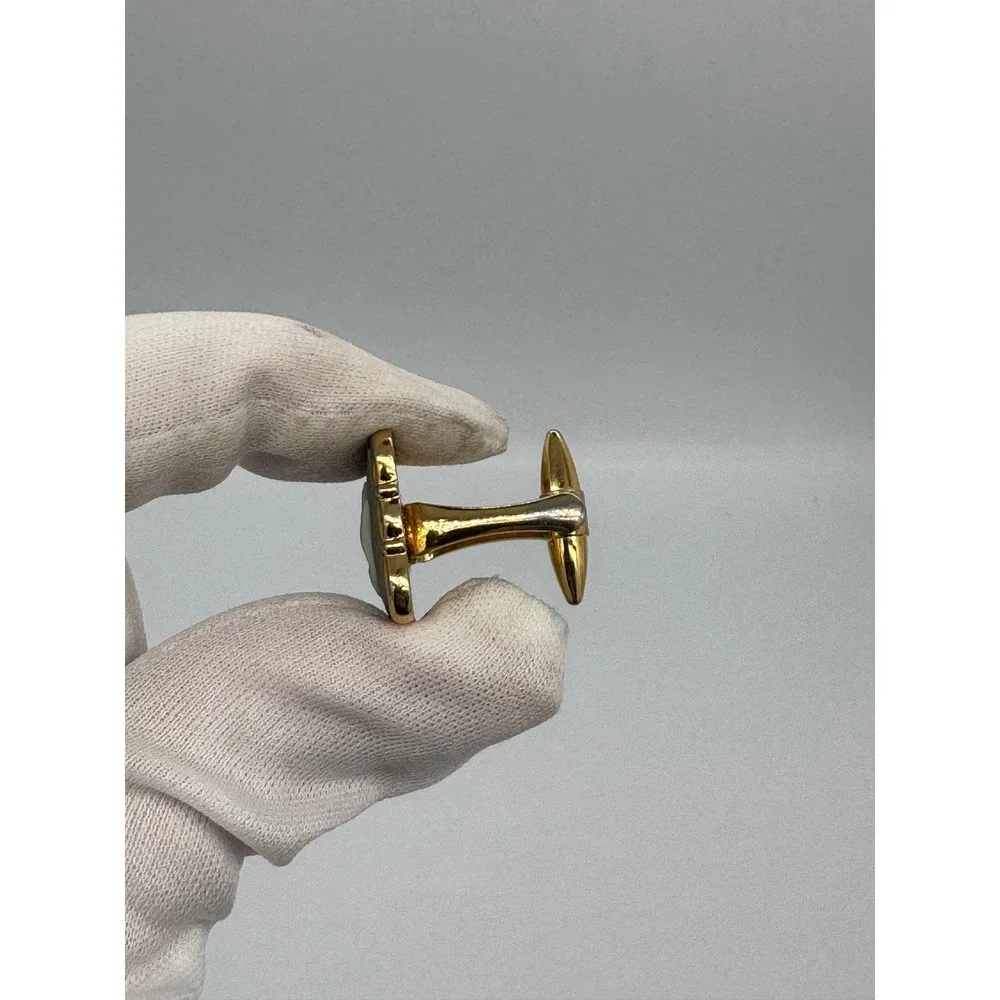 Vintage‎ Wedgwood jade Green Jasper Cufflinks & tie clip set horse head